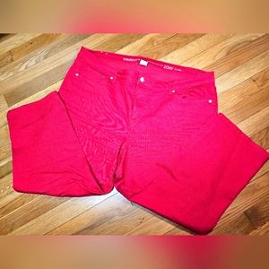WESTPORT (Dressbarn Signature Brand) Womens Plus Size Red Denim C…